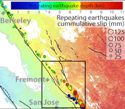 map of hayward and calveras faults