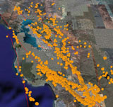 Movie of Animated Earthquakes