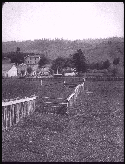 A fence that was offset about 8.5 feet along the trace of the fault.