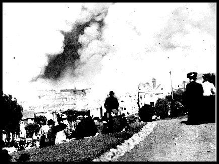 San Francisco residents watch the city burn.