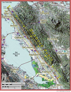 Photo of the Traces of the Hayward Fault