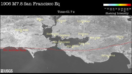 Image depicting earthquake at 1.7 seconds