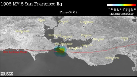image depicting earthquake at 2.6 seconds
