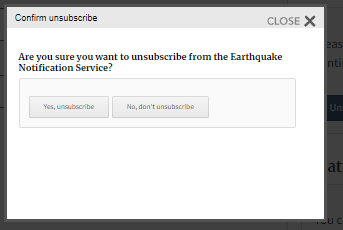 Confirm unsubscribe