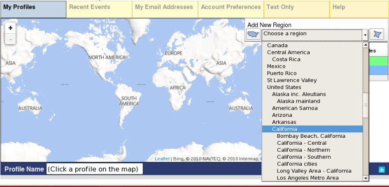 Add new region control expanded