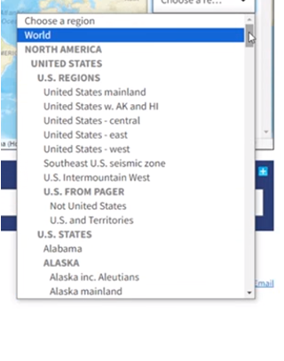 predefined region list