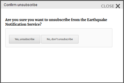 Confirm unsubscribe