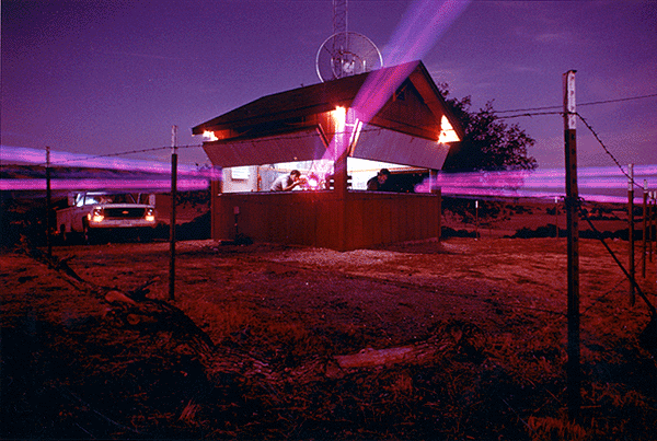 Two-color laser geodimeter at Car Hill, Parkfield, CA.